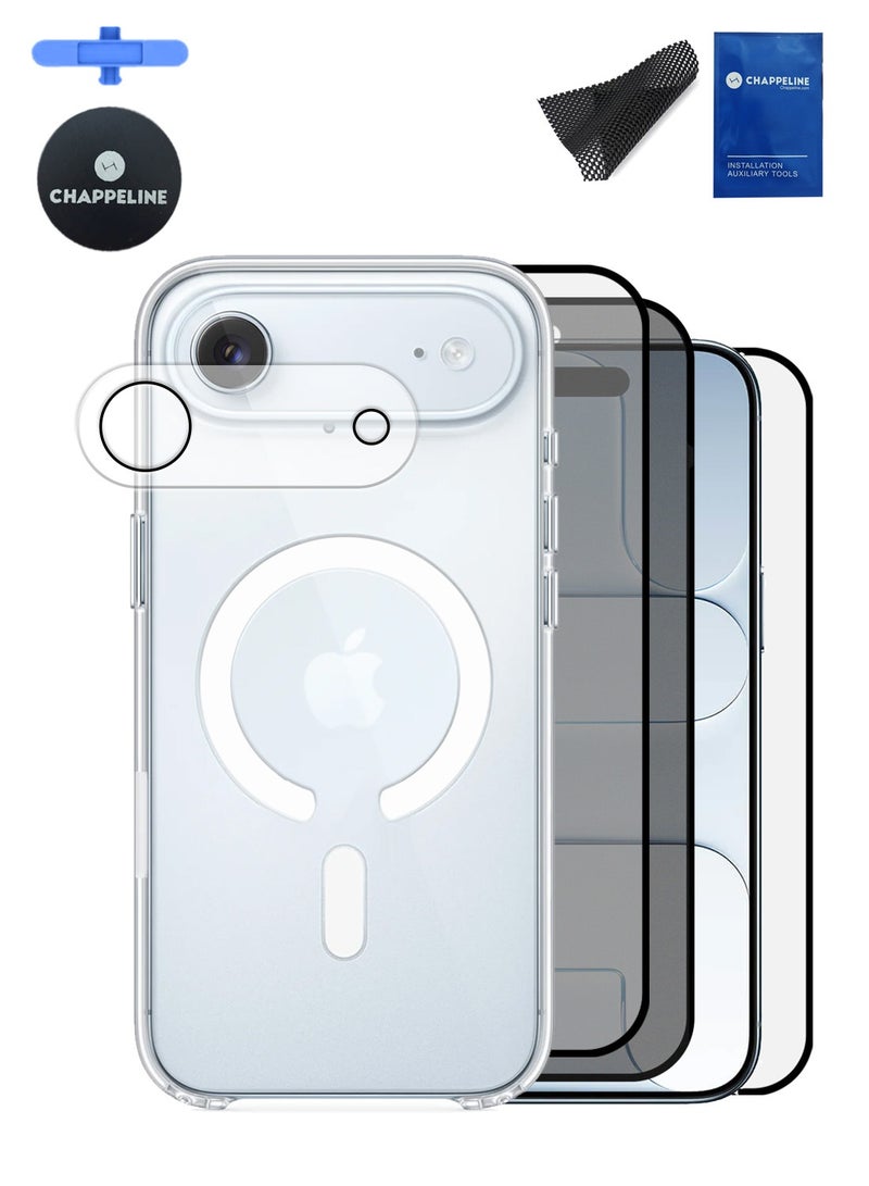 CHAPPELINE Apple iPhone Air 5G 2025 CHAPPELINE 10 in 1 U+ Crystal Clear Combo Pack - Clear - Image 1